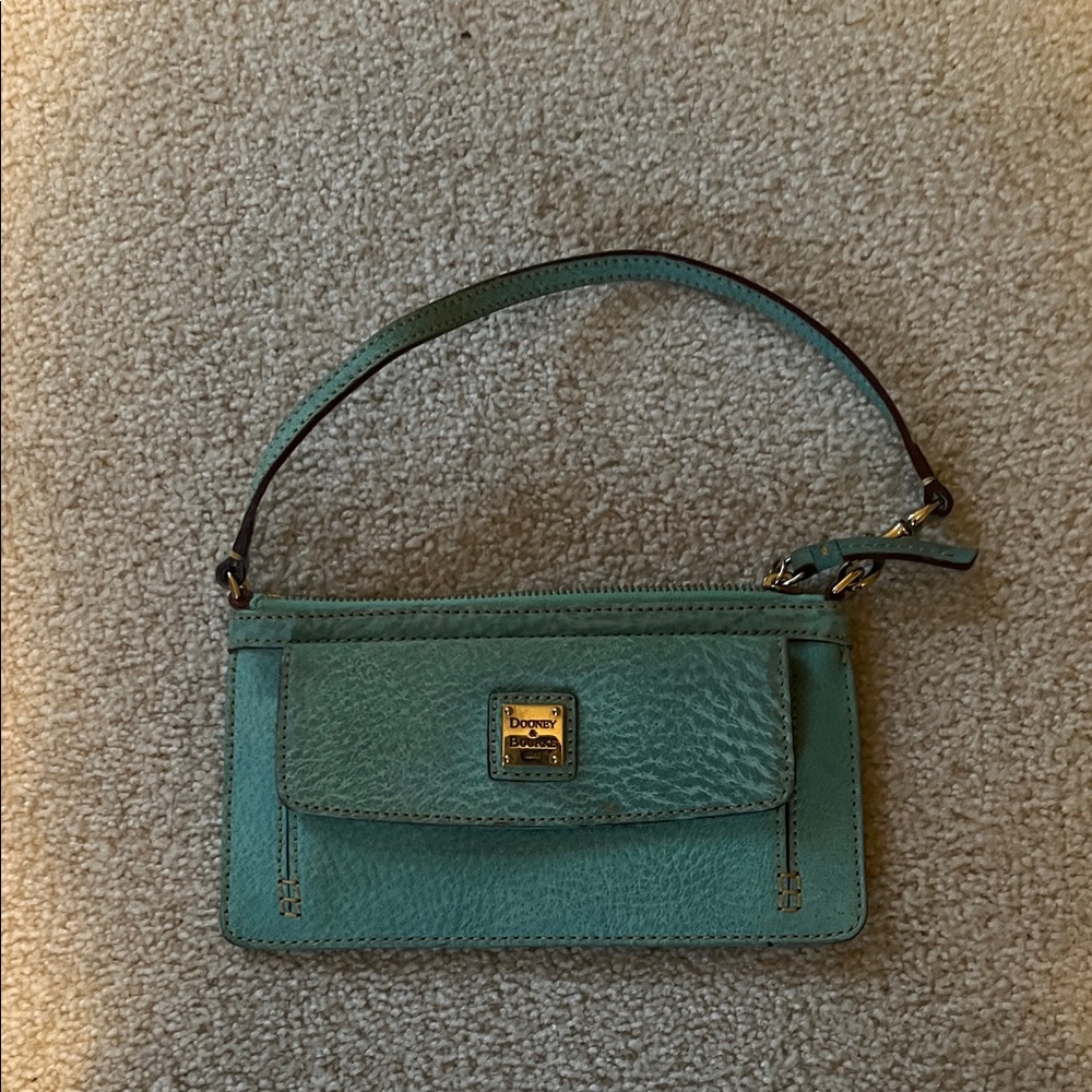 Dooney & Bourke Teal Leather Wristlet